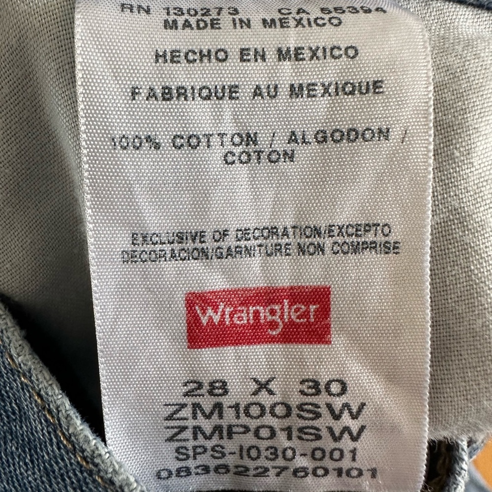 Wrangler Men's Straight Blue Jeans - Picture 4 of 4